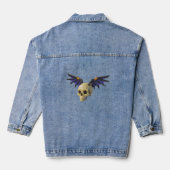 Stylized Skull with Angular Colorful Wings (Verso)