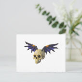 Stylized Skull with Angular Colorful Wings Briefkaart (Staand voorkant)