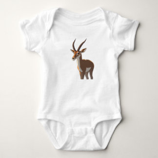 Stylized Springbok Antelope Full Body Illustration