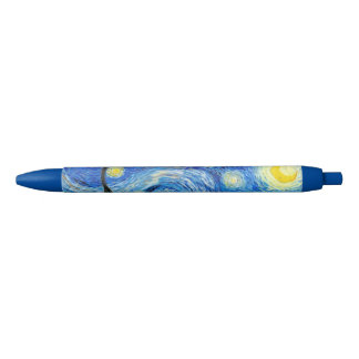 Stylo à bille à bille bleu/noir Van Gogh starry nu