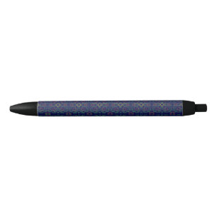 Stylo à cartouches géométriques bleu