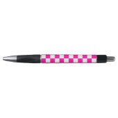 Stylo à damiers rose et blanc (Devant)