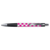 Stylo à damiers rose et blanc (Dos)