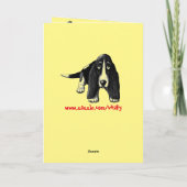 Stylo à encre Basset dessin joyeux carte d'anniver (Dos)