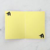 Stylo à encre Basset dessin joyeux carte d'anniver (Intérieur)