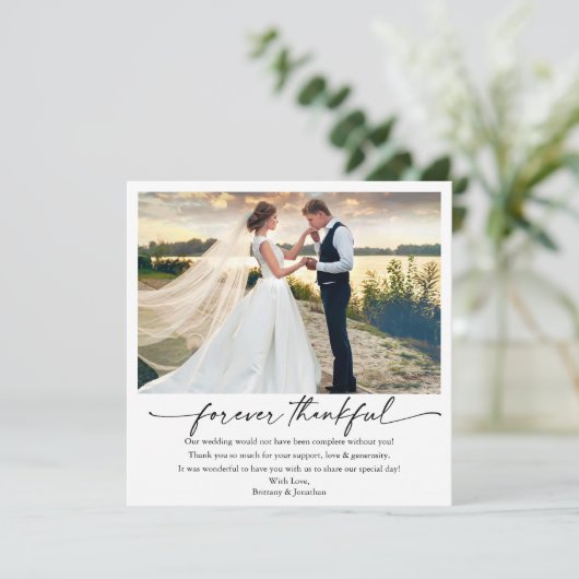 Stylo à encre Calligraphie Merci Mariage Carré pho (Debout devant)