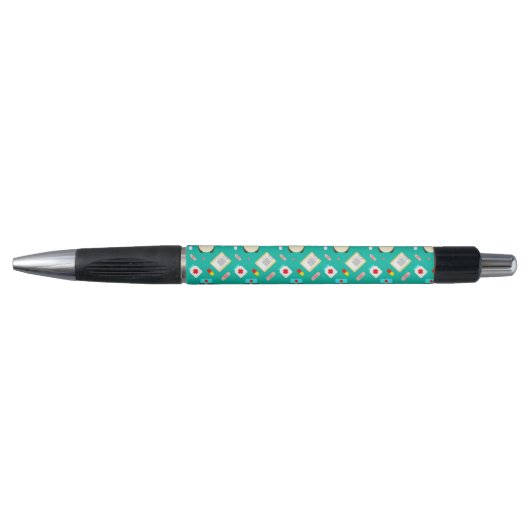 Stylo à encre noire motif (Devant)