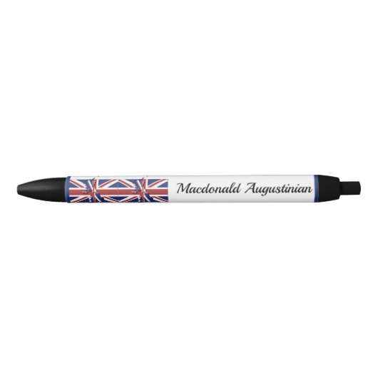 Stylo à encre noire personnalisé | UNION JACK | DR (Devant)
