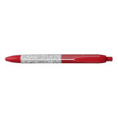 Stylo à encre noire solide rouge et cristal (Dos)