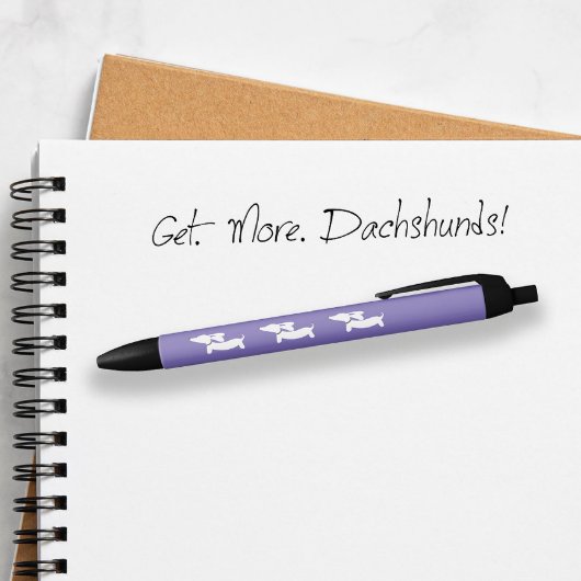 Stylo à encre pourpre Dachshund Stocker Stuffer Ca