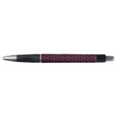 Stylo à grappes de fleurs rose et noire (Devant)