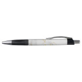 Stylo à monogramme en agate pailletée or blanc écr (Haut)