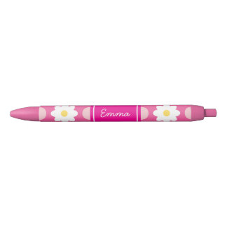 Stylo à motifs floraux rose doux