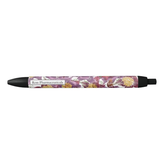 Stylo à papillons rose pourpre personnalisé (Devant)