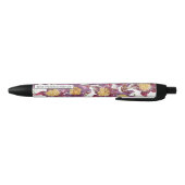 Stylo à papillons rose pourpre personnalisé (Bas)