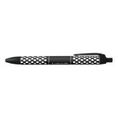Stylo à points Polka noir et blanc personnalisé (Haut)
