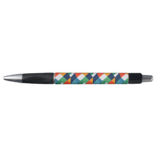 Stylo Abstrait Géométrique Multicolore Gras