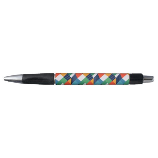 Stylo Abstrait Géométrique Multicolore Gras (Devant)