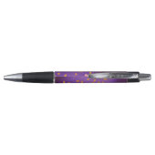 Stylo Abstrait lune feuilles d'automne roses (Dos)