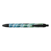 Stylo Abstrait Monogramme Personnalisé Bleu Vert (Dos)