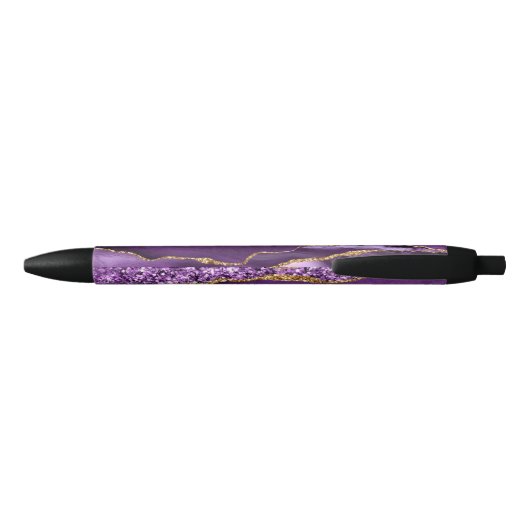 Stylo Agate Purple Gold Parties scintillant avec n (Dos)