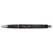 Stylo Agent de signature de crédit noir rose or (Devant)