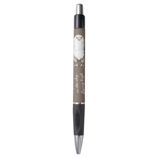 Stylo Aigle Brun Oiseau Nuages Poème (Devant (Vertical))