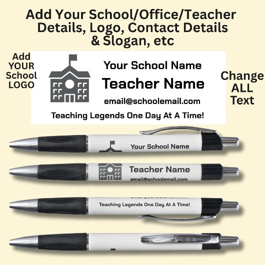 Stylo Ajouter les détails du logo de l'école Chef de l'e