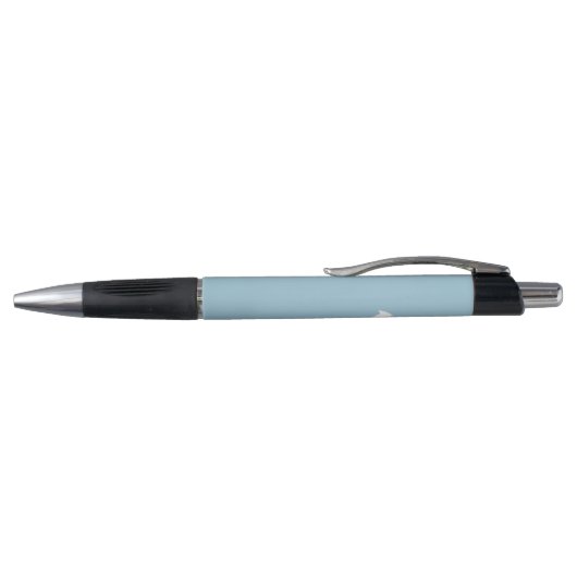 Stylo Ancre bleu-clair décorée d'un monogramme (Haut)