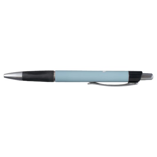 Stylo Ancre bleu-clair décorée d'un monogramme (Bas)