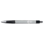 Stylo Ancre grise décorée d'un monogramme (Devant)