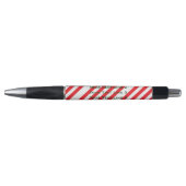 Stylo Annonce promotionnelle Noël Rouge blanc bande (Devant)