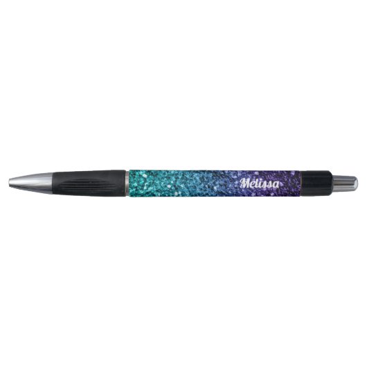 Stylo Aqua blue Ombre parties scintillant scintillants P (Devant)