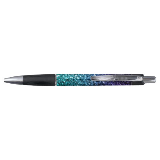 Stylo Aqua blue Ombre parties scintillant scintillants P (Dos)