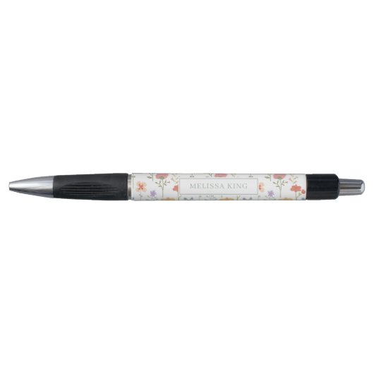 Stylo Aquarelle Fleur sauvage Florale (Devant)