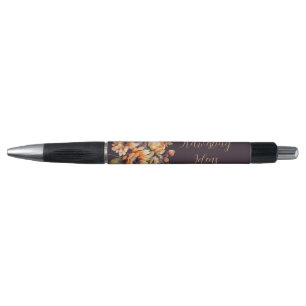 Stylo Aquarelle Fleurs de chute-violet