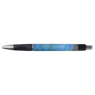 Stylo Aquarelle noire bleue Abstraite