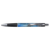 Stylo Aquarelle noire bleue Abstraite (Dos)
