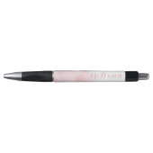 Stylo Aquarelle Peony rose clair Mariage Monogramme (Devant)