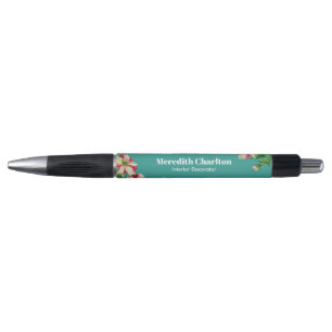 Stylo Aquarelle rose blanc Pétunia Arrière - plan Turquo