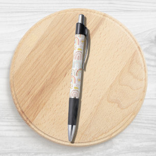 Stylo Arc-en-ciel Coloré Mignon et Fleurs de Marguerite 