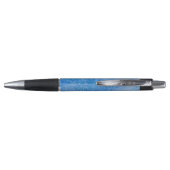 Stylo Arrière - plan bleu d'aquarelle (Dos)