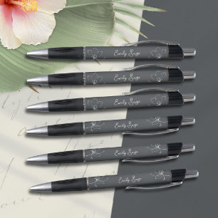 Stylo Arte minimaliste zen en ligne florale ivoire gris