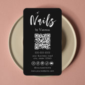 Stylo Artiste de ongles Salon Qr Code Carte de vis