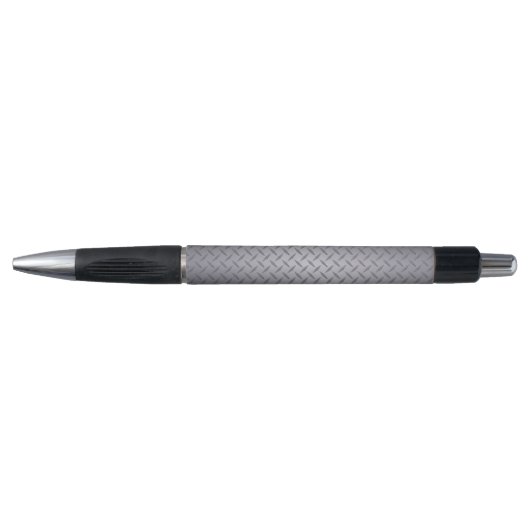 Stylo Aspect en acier diamanté noir à gris (Devant)