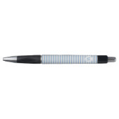 Stylo avec monogramme à rayures ondulées bleu clai (Devant)