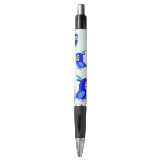 Stylo avec perroquet bleu (Devant (Vertical))