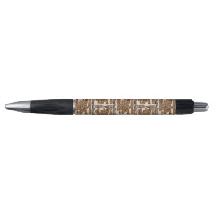 Stylo Aztec Eagle Guerrier Tribal Art antique