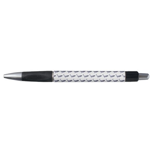 Stylo Baleine bleu aquarelle (Devant)