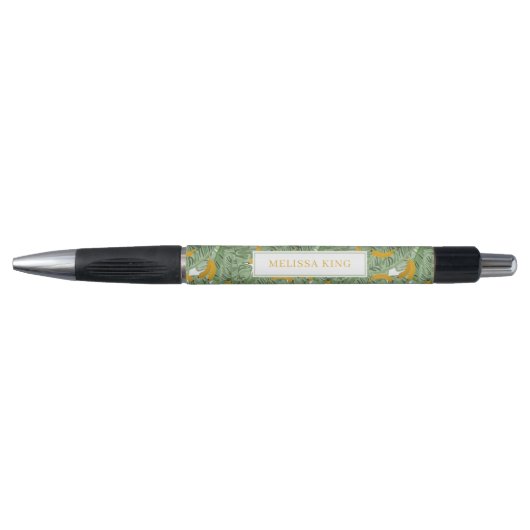 Stylo Banane tropicale moderne vert Voyage Motif (Devant)
